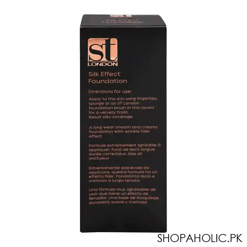 ST London Silk Effect Fluid Foundation, Ivory, SPF 15, Velvety & Creamy, Long Wear Wrinkle Filler - Image 2