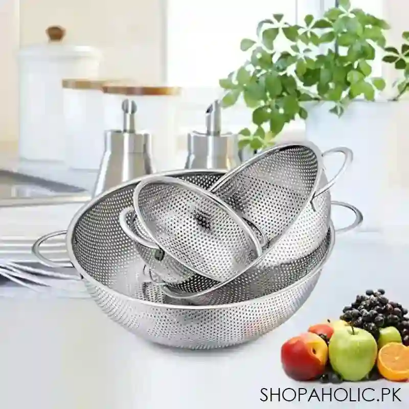 stainless steel fruit vegetable washing basket image2