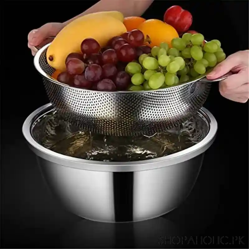 stainless steel fruit vegetable washing basket main image