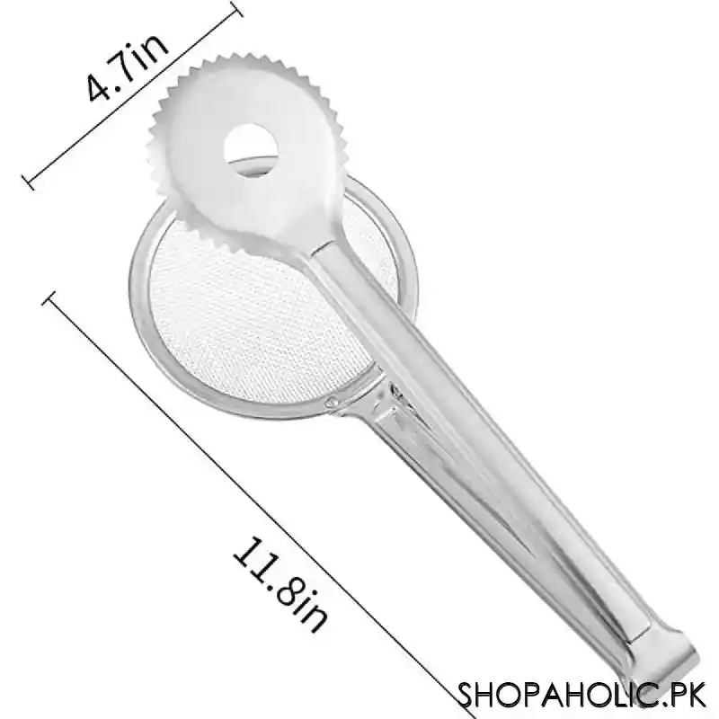 stainless steel frying tong & oil strainer image2