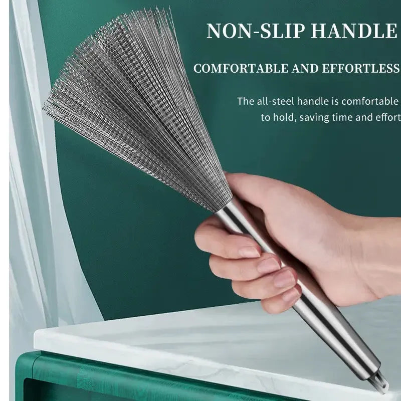 stainless steel long handle pot cleaning brush image3