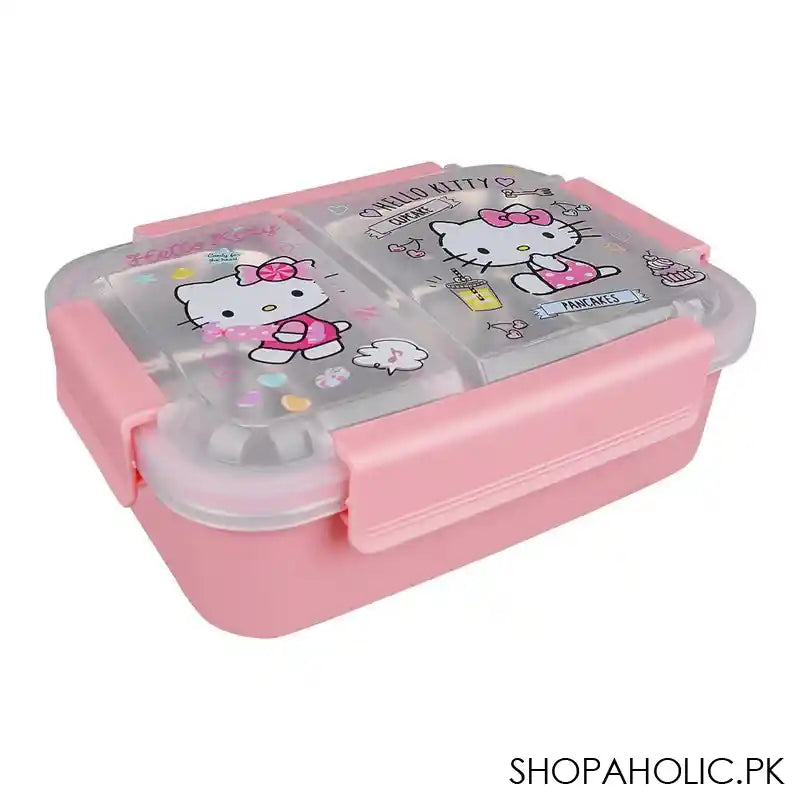 Stainless Steel Lunch Box, 2 Compartments, Pink, 6.9in (H) x 4.7in (W) x 2in (D), 88125 - Image 4