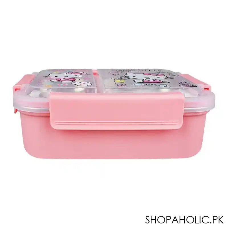 Stainless Steel Lunch Box, 2 Compartments, Pink, 6.9in (H) x 4.7in (W) x 2in (D), 88125 - Image 5