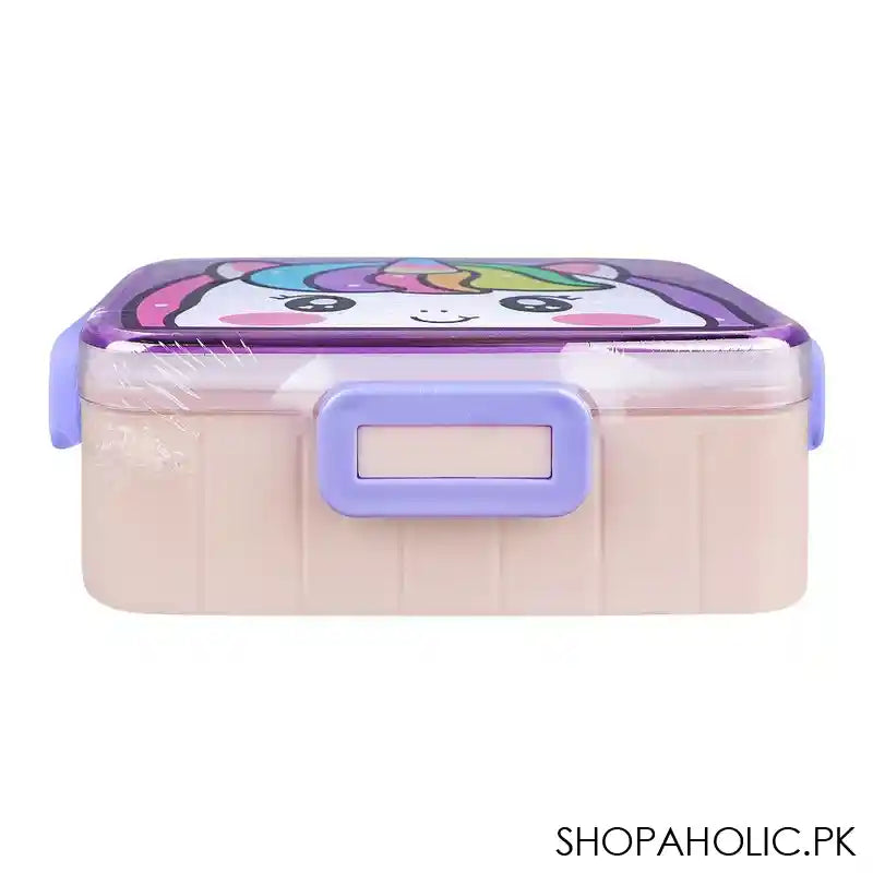 Stainless Steel Lunch Box, 600ml, Pink, 6.1in (H) x 4.2in (W) x 1.8in (D), 2531G - Image 2