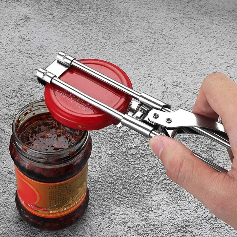 stainless steel multifunctional adjustable jar and bottle cap opener image2