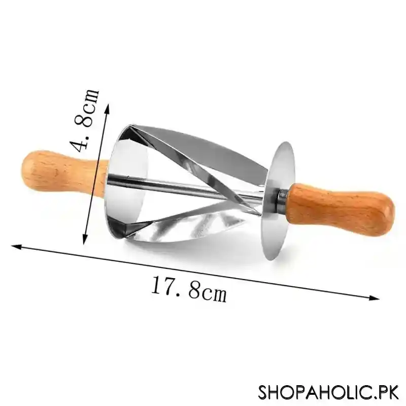 stainless steel rolling croissant cutter image2