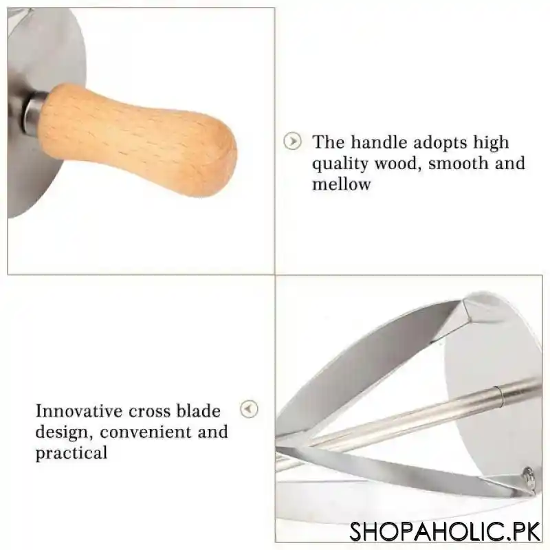 stainless steel rolling croissant cutter image4