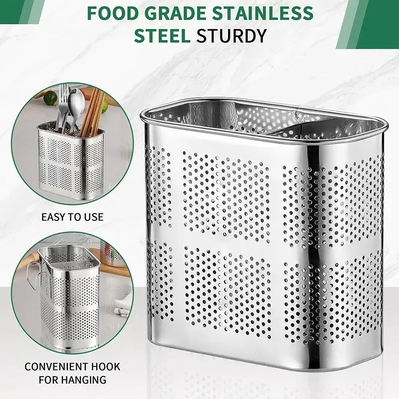 stainless steel utensil holder image4