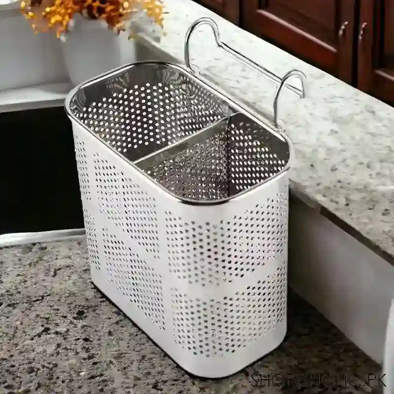 stainless steel utensil holder main image