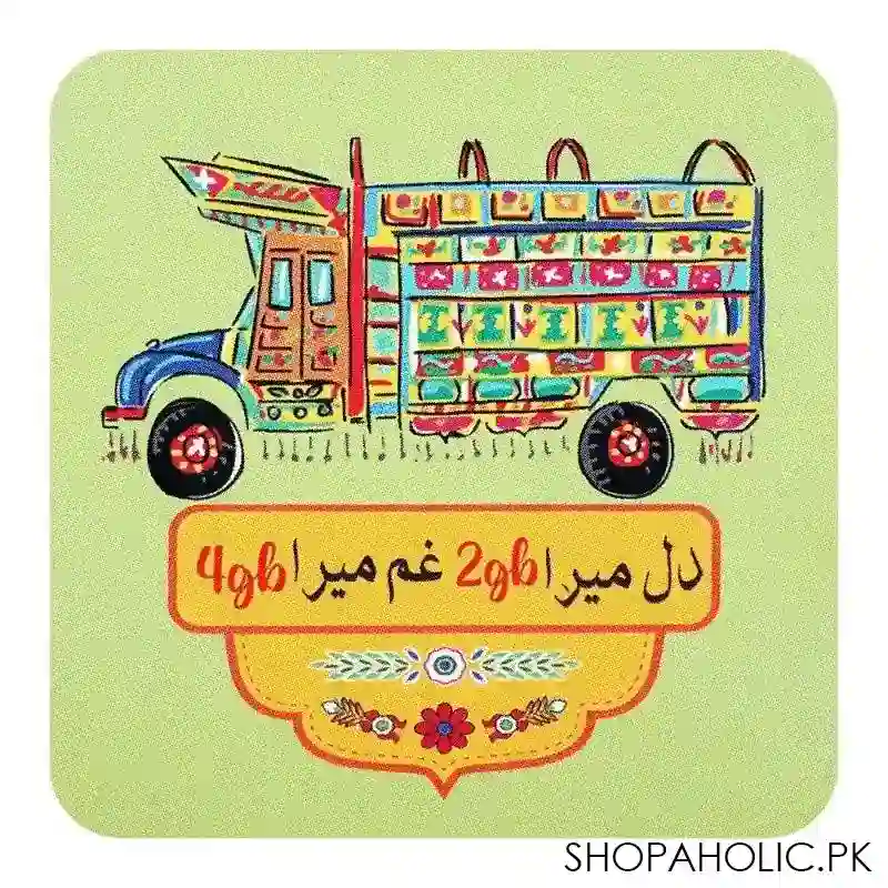 star shine truck art, dil mera 2gb gum mera 4gb 3x3 inch fridge magnet, mg25 main image