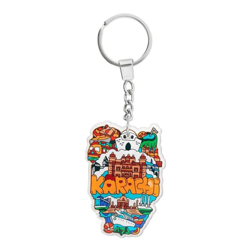 star shine truck art, karachi keychain round, key21 main image