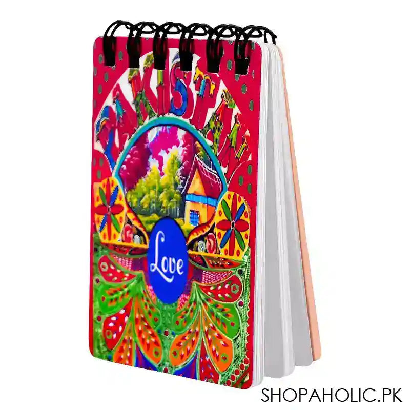 Star Shine Truck Art Love Pakistan Pocket Size Notepad - Main Image