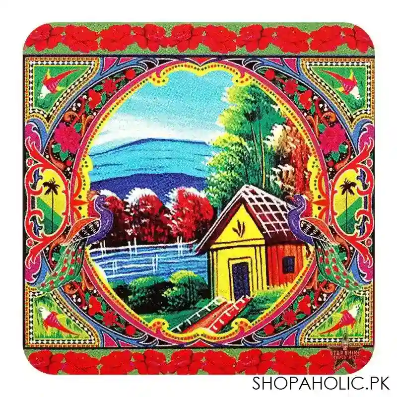 star shine truck art, pakistan scenery 3x3 inch fridge magnet, mg02 main image