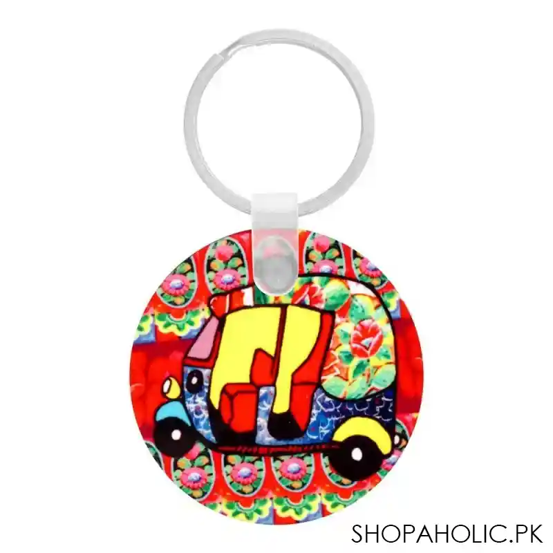 star shine truck art, rickshaw 02 keychain round, key08 main image