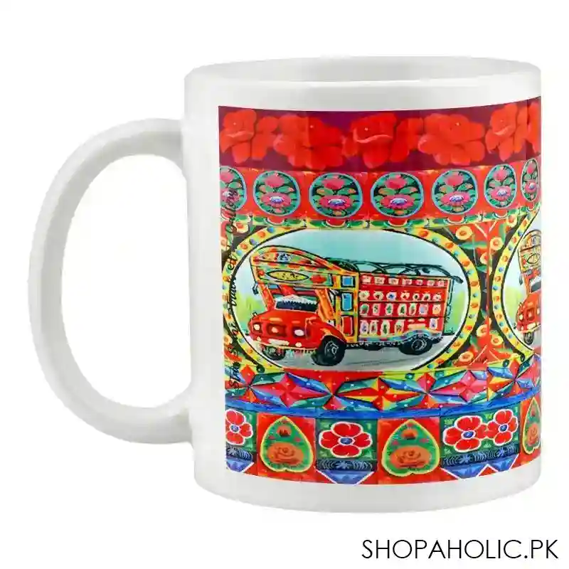 star shine truck art, truck (red) digital printed mug, dm005 main image