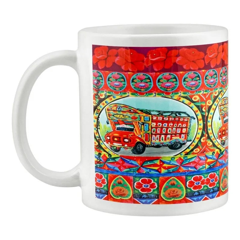 star shine truck art, truck (red) digital printed mug, dm005 main image