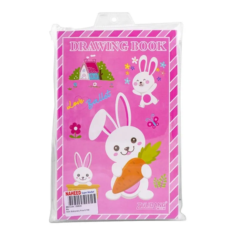 stationery set with drawing book & art accessories, pink, e 706 image3