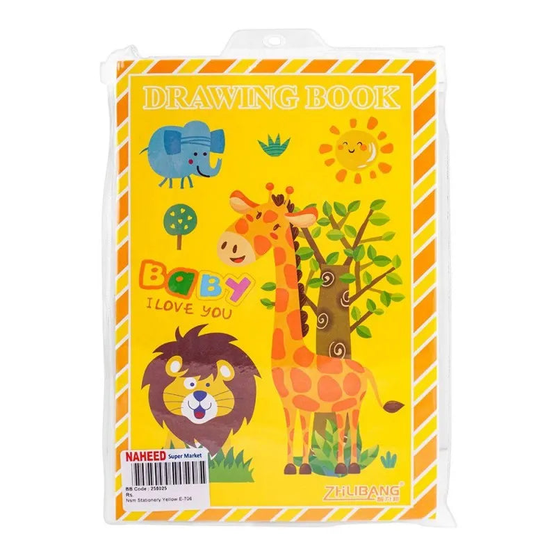 stationery set with drawing book & art accessories, yellow, e 706 image3