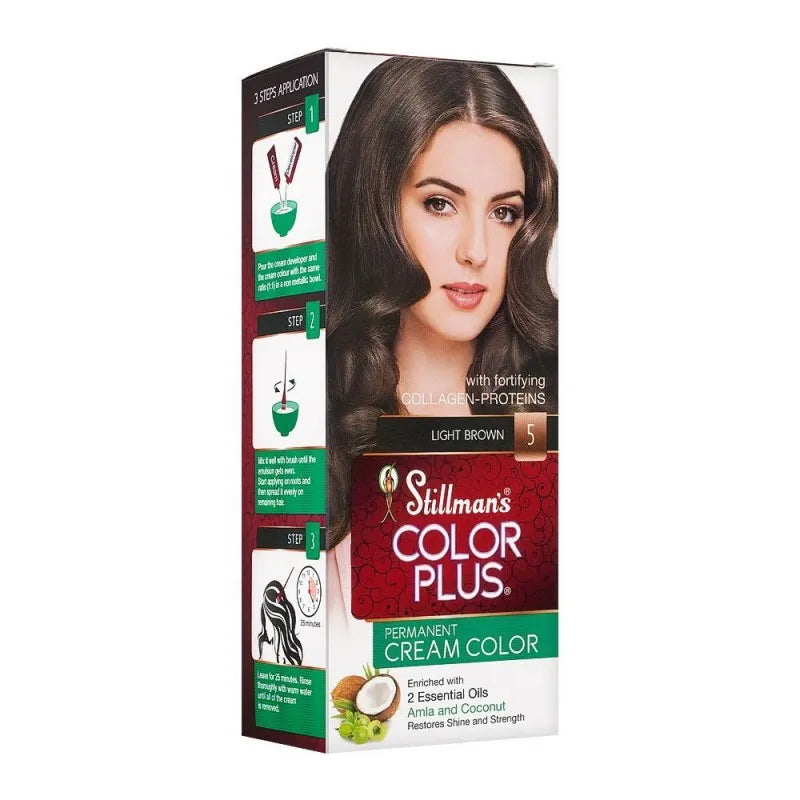 stillman's color plus permanent cream color hair color, 5, light brown main image