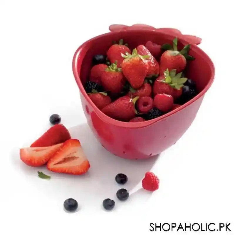 strawberry shaped mini colander melamine main image