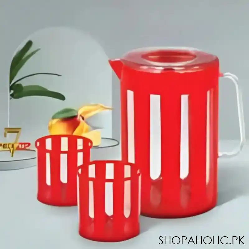 stripes jug with glass main image