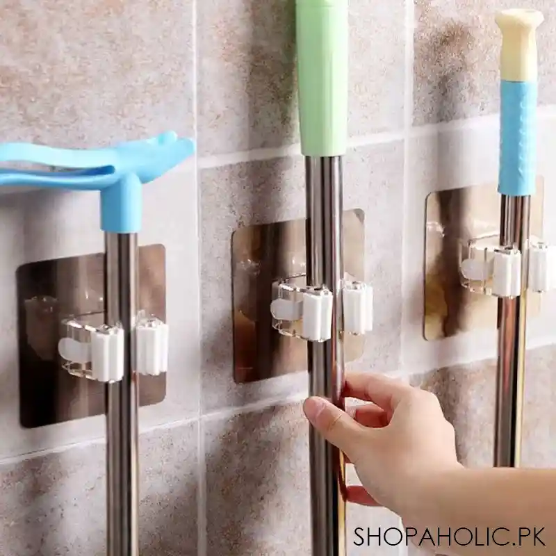 strong adhesive sticking mop holder main image