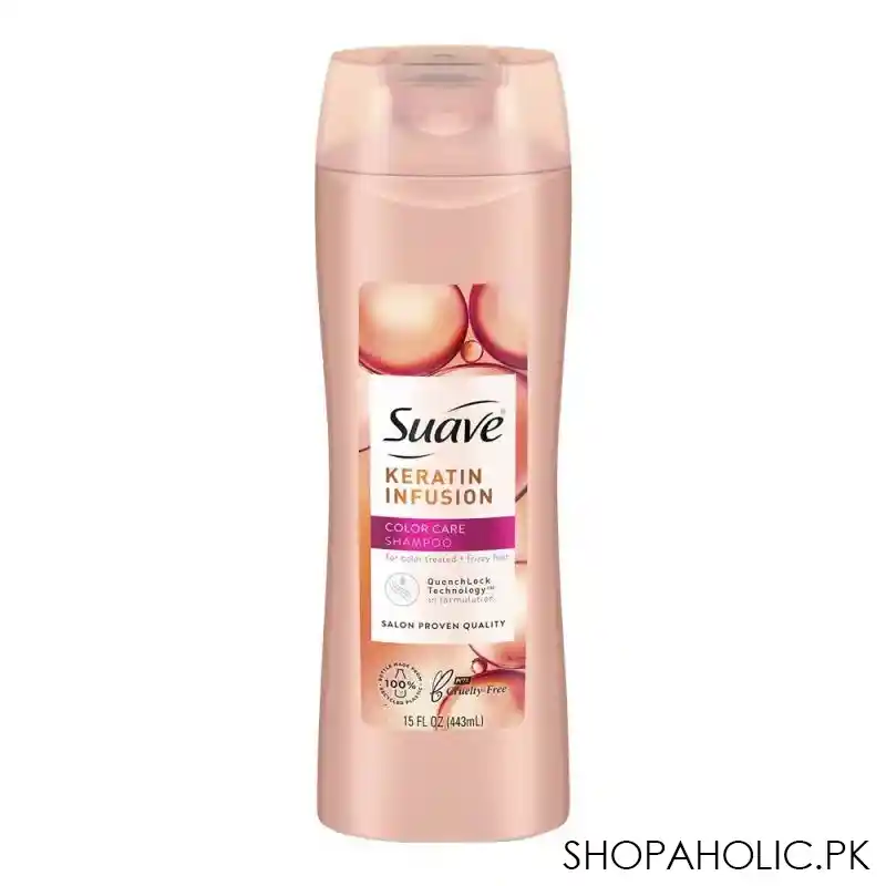 suave keratin infusion color care shampoo, 443ml main image