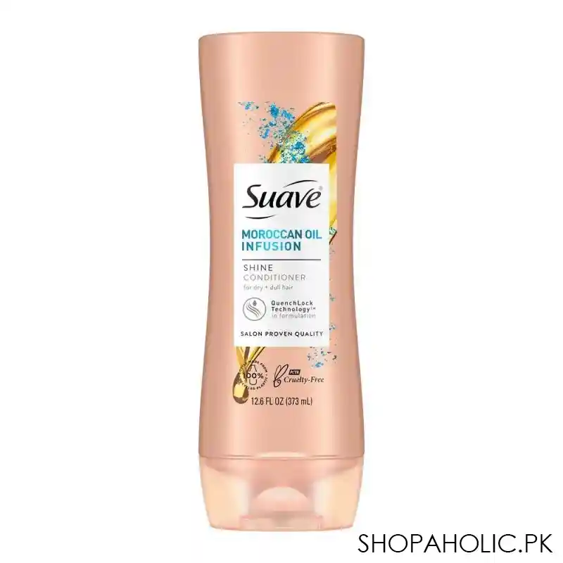 suave moroccan infusion shine conditioner, for normal to dry hair, 373ml main image