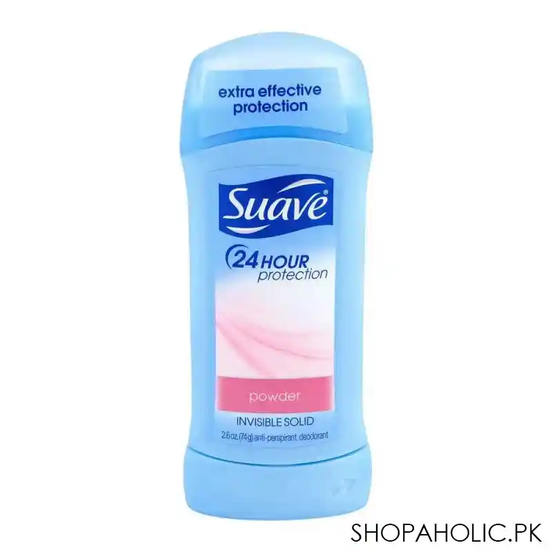 suave powder invisible solid anti perspirant deodorant stick, 74g main image