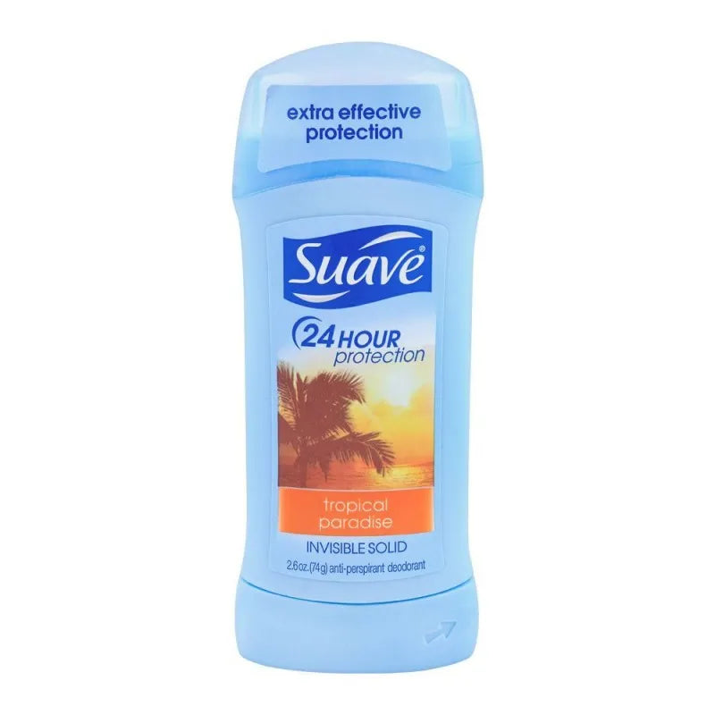 suave tropical paradise invisible solid anti perspirant deodorant stick, 74g main image