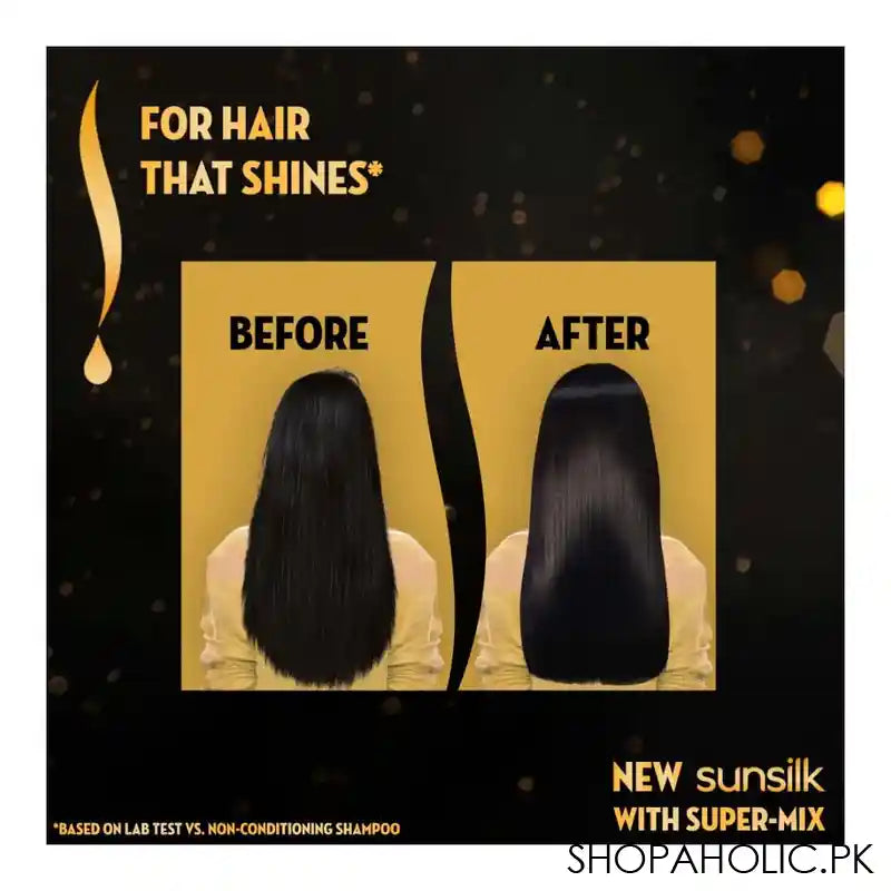 Sunsilk Black Shine 5 Natural Oil, Pearl Protein & Vitamin E Shampoo, 660ml - Image 4