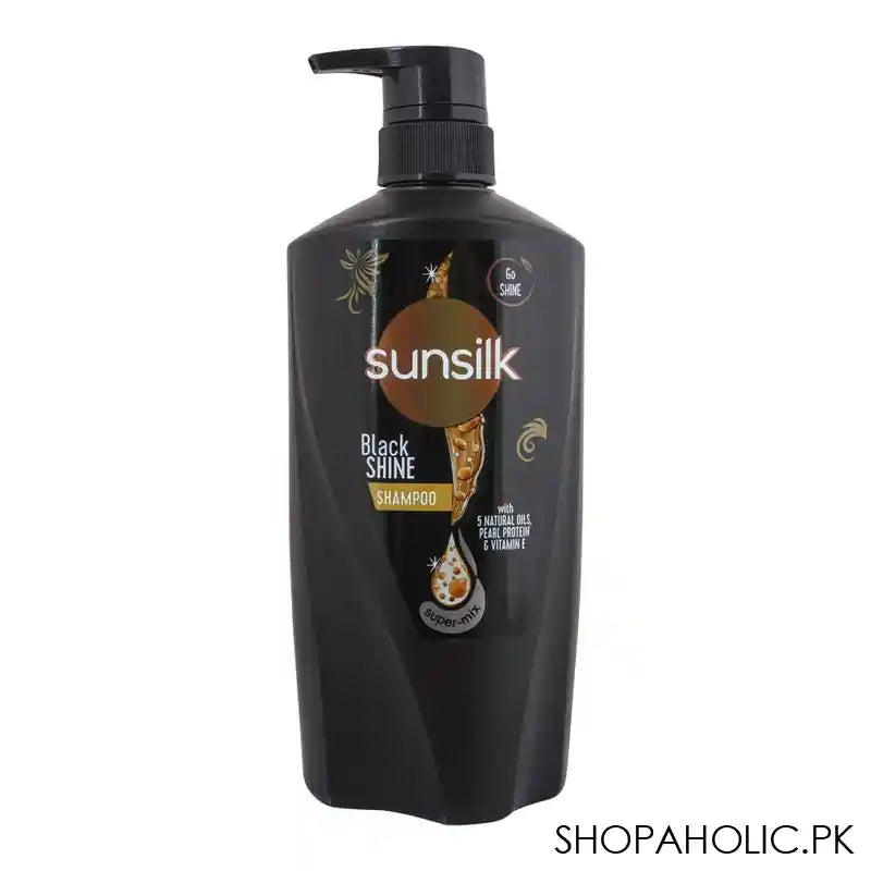 Sunsilk Black Shine 5 Natural Oil, Pearl Protein & Vitamin E Shampoo, 660ml - Main Image