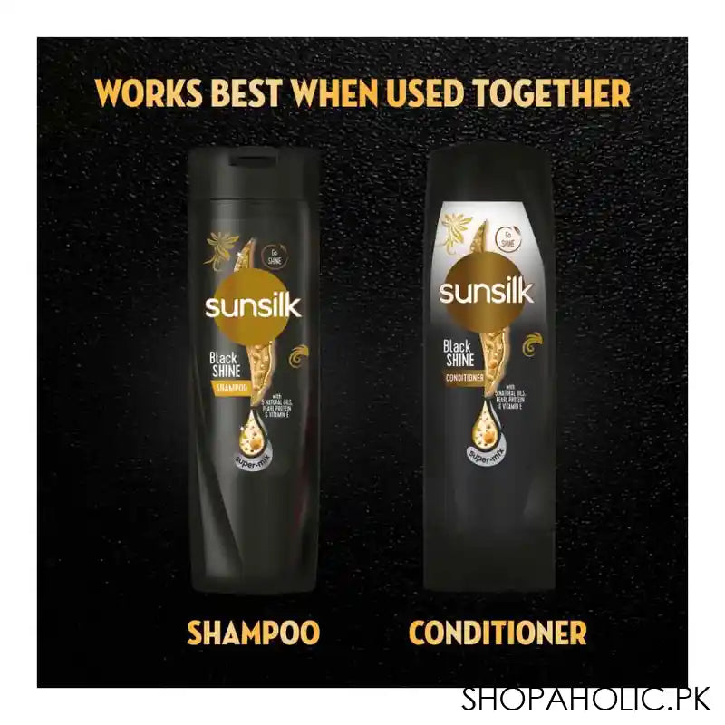 Sunsilk Black Shine 5 Natural Oil, Pearl Protein & Vitamin E Shampoo, 660ml - Image 5