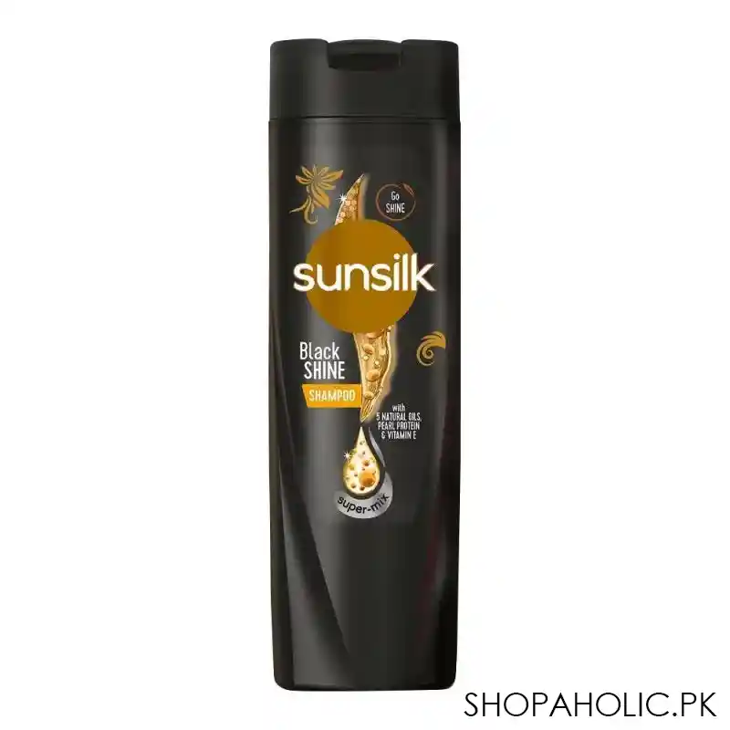 sunsilk co creations stunning black shine shampoo, 185ml main image