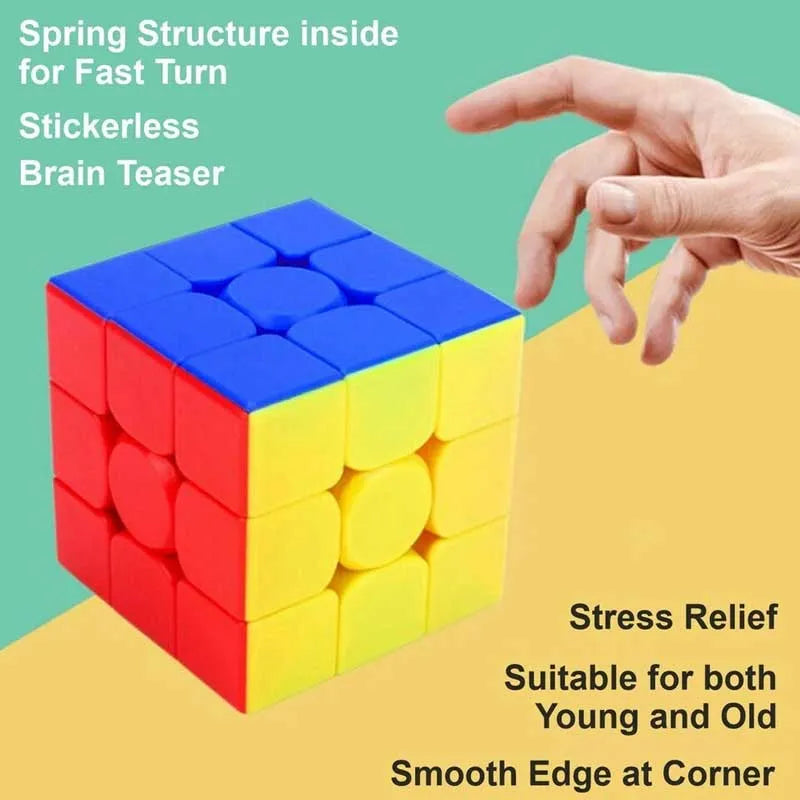 super fast 3x3x3 rubik's cube (iq brain toy for kids) image4