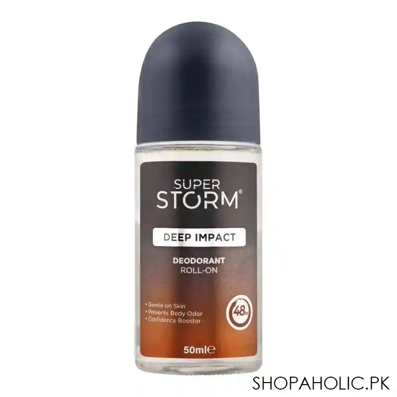 super storm deep impact 48h deodorant roll on, 50ml main image