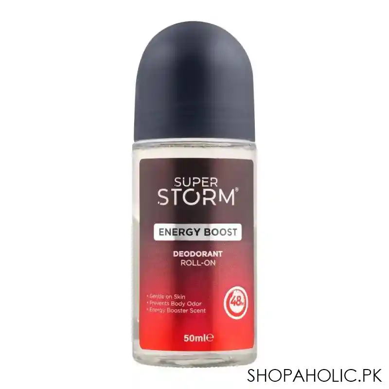 super storm energy boost 48h deodorant roll on, 50ml main image