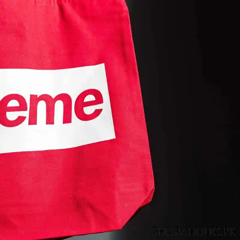 supreme heavy canvas zipper tote bag with inside zippered pocket image5