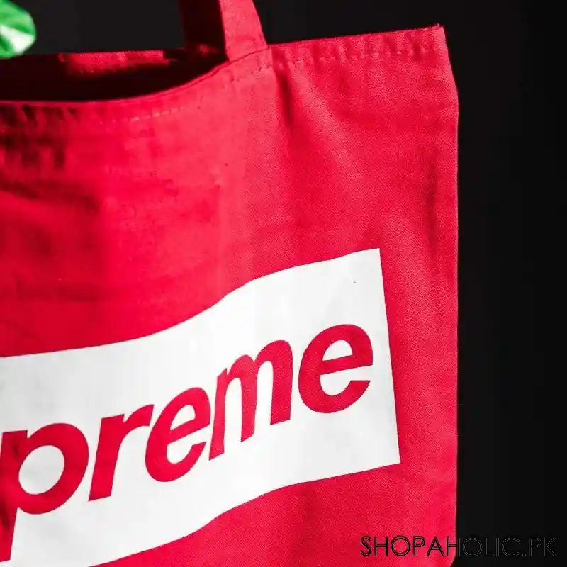 supreme heavy canvas zipper tote bag with inside zippered pocket image6