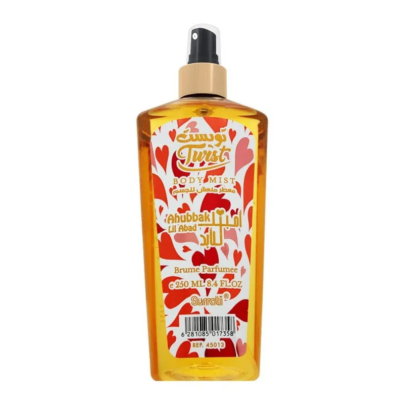 surrati twist ahubbak lil abad body mist, 250ml main image