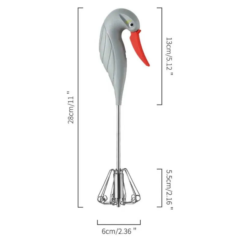 swan bird shaped semi automatic handheld egg beater image3