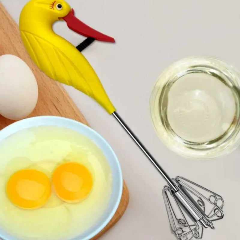 swan bird shaped semi automatic handheld egg beater image5