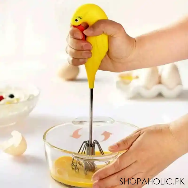 swan bird shaped semi automatic handheld egg beater main image