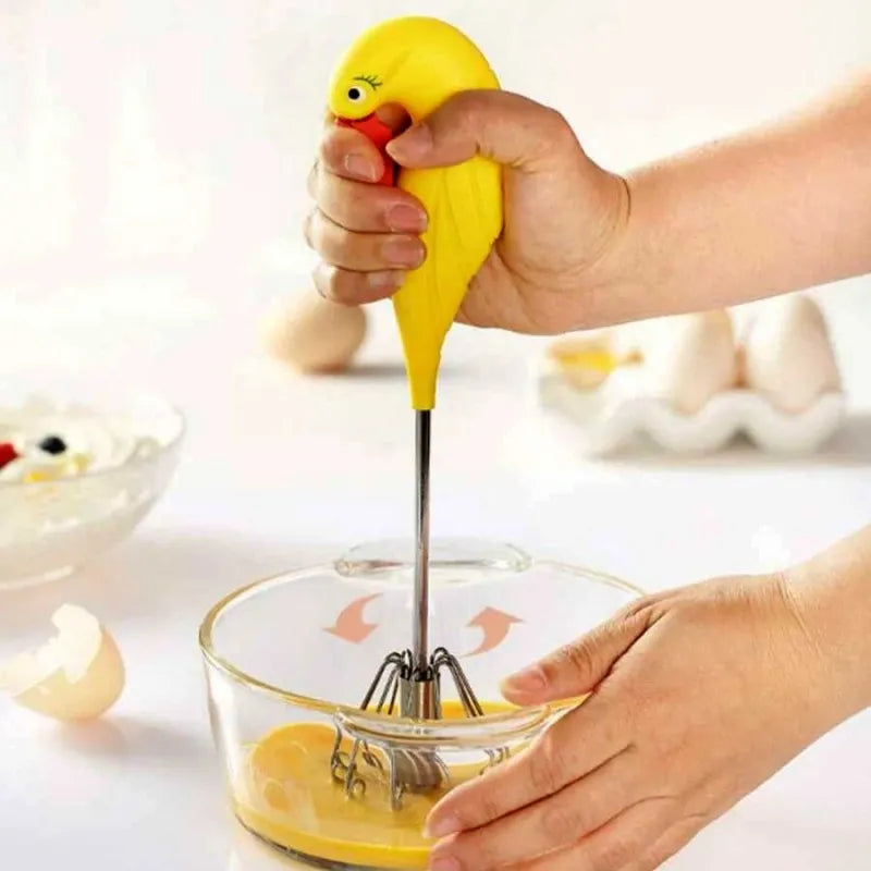 swan bird shaped semi automatic handheld egg beater main image