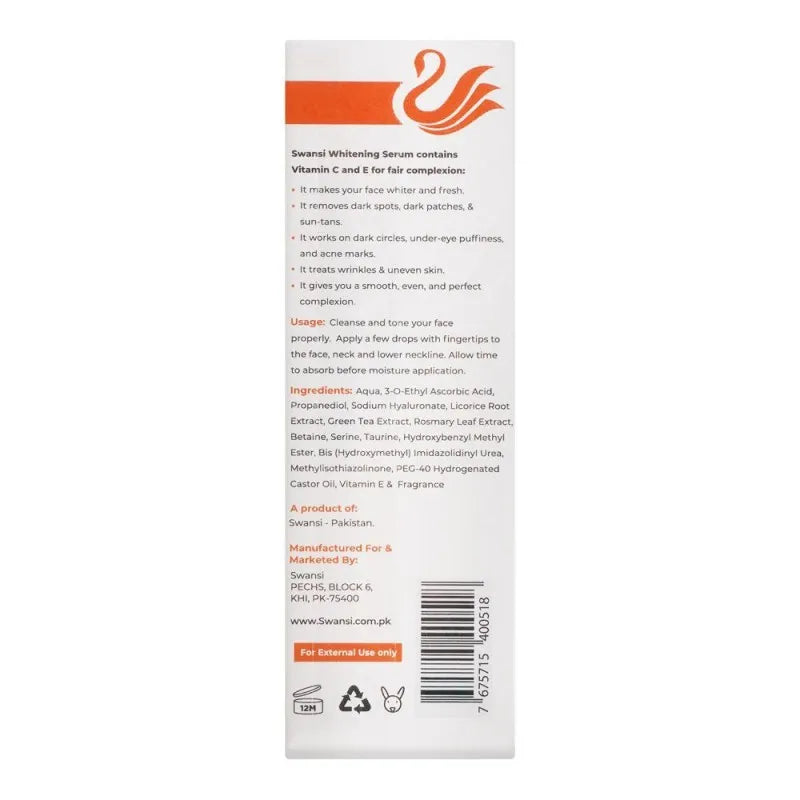 swansi 20% ethyl ascorbic acid & 2% ha solution vitamin c whitening serum, 30ml image2