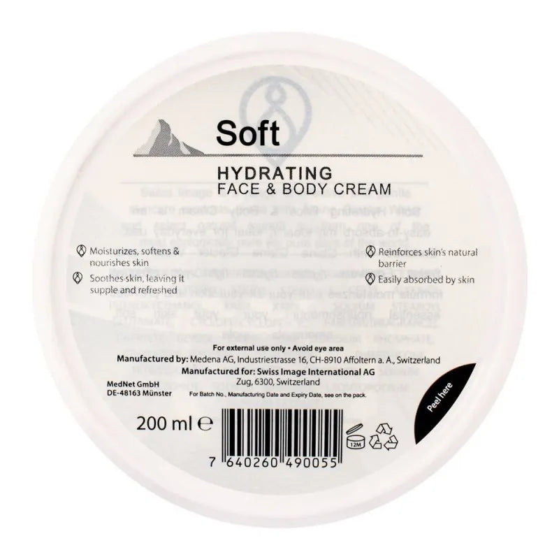 swiss image soft hydrating face & body cream, 200ml image3