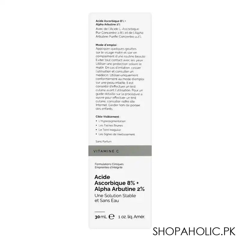 T.O. Ascorbic Acid 8% + Alpha Arbutin 2% Stable Solution, 30ml - Image 2