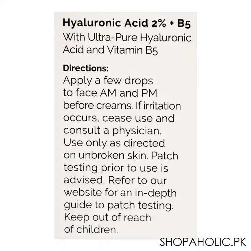 T.O. Hydrators & Oils Hyaluronic Acid 2% + B5, 30ml - Image 2