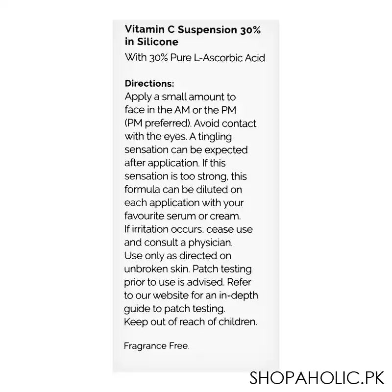 T.O. Vitamin C Suspension 30% in Silicone, 30ml - Image 3