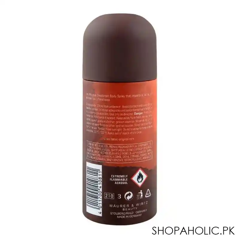 tabac original deodorant body spray, for men, 150ml image2